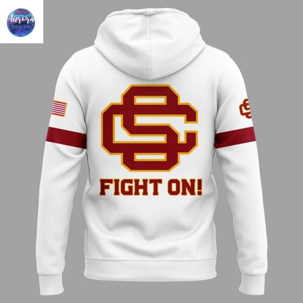 2025 USC Trojans Fight On Hoodie – White