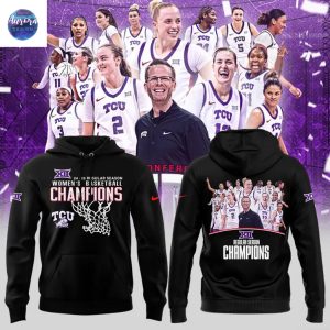 TCU Horned Frogs University Womens Basketball 2025 Big 12 Regular Season Champions 3D T-Shirt