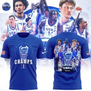 Duke Blue Devils Men Basketball ACC Champions 2025 3D T-Shirt