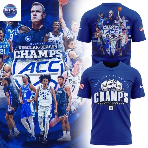 Duke Blue Devils Men Basketball ACC Champions Tournament 2025 3D T-Shirt