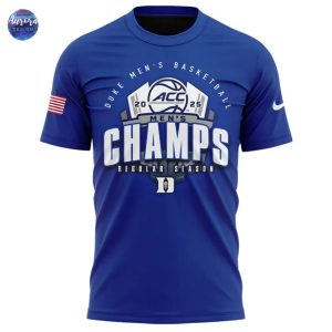 Duke Blue Devils Men Basketball ACC Champions Tournament 2025 3D T-Shirt