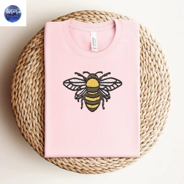 Embroidered Bee Mom Life Shirt