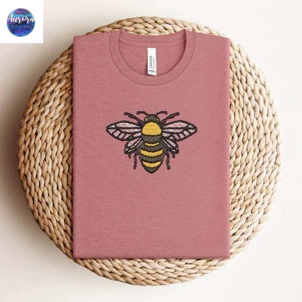 Embroidered Bee Mom Life Shirt