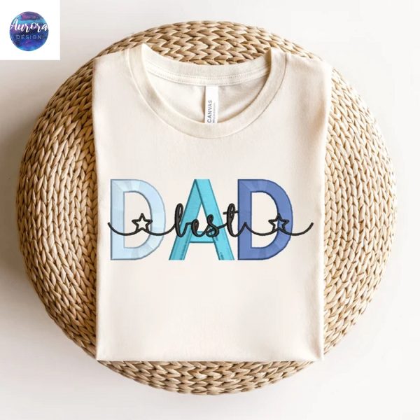 Embroidered Best Dad Super Dad Shirt