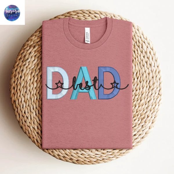 Embroidered Best Dad Super Dad Shirt