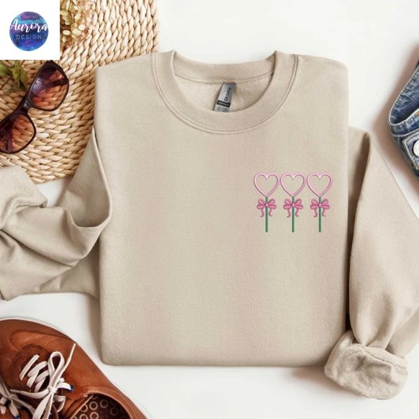 Embroidered Candy Heart Sucker Sweatshirt