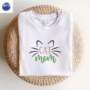 Embroidered Cat Mom Sweatshirt