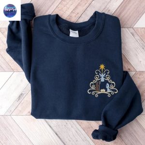 Embroidered Christian Christmas Sweatshirt