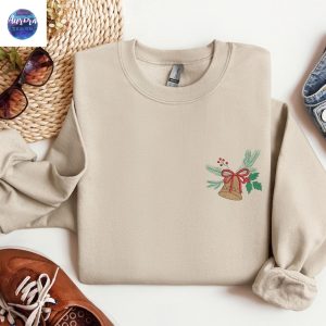 Embroidered Christmas Bell Sweatshirt