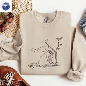 Embroidered Cute Rabbit Christmas Sweatshirt