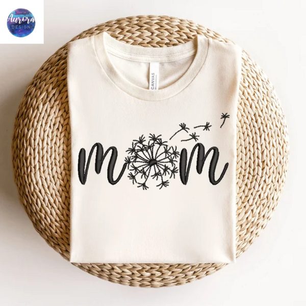 Embroidered Dandelion Mom Gift For Mama Shirt