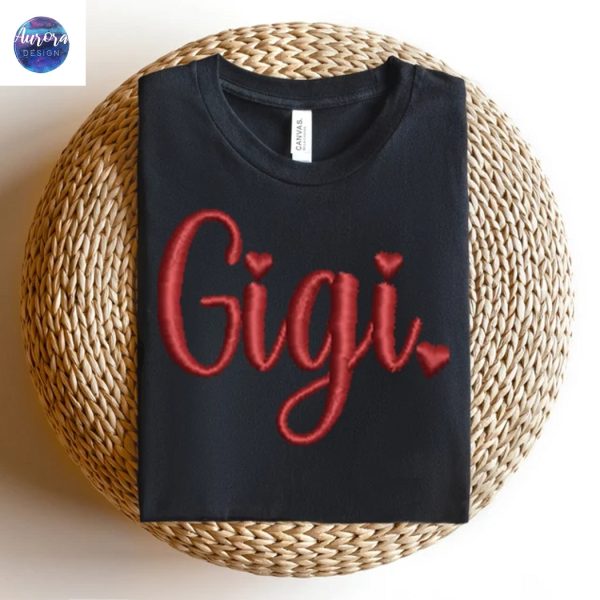 Embroidered Gigi Cute Sweet Shirt