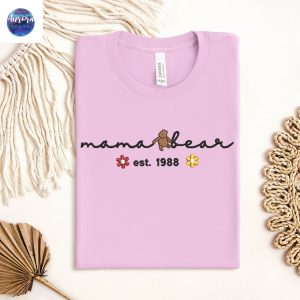 Embroidered Mama Bear Est 1988 Shirt