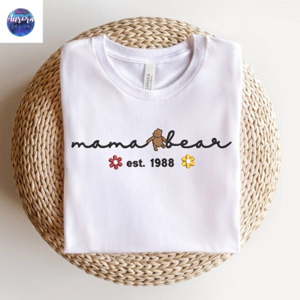 Embroidered Mama Bear Est 1988 Shirt