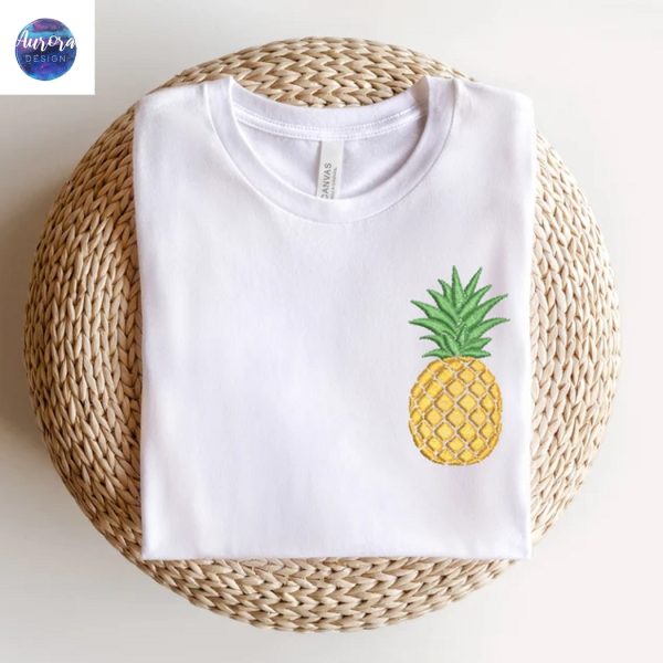 Embroidered Pineapple Cute Pineapple Shirt