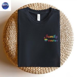 Embroidered Rainbow Family Duck Shirt