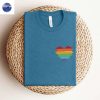 Embroidered Rainbow Love Is Love Heart Shirt