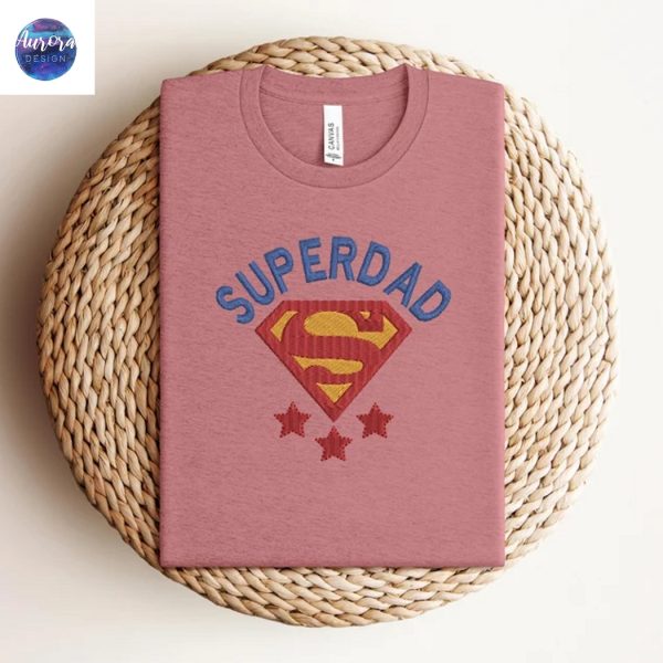 Embroidered Super Dad Best Dad Shirt