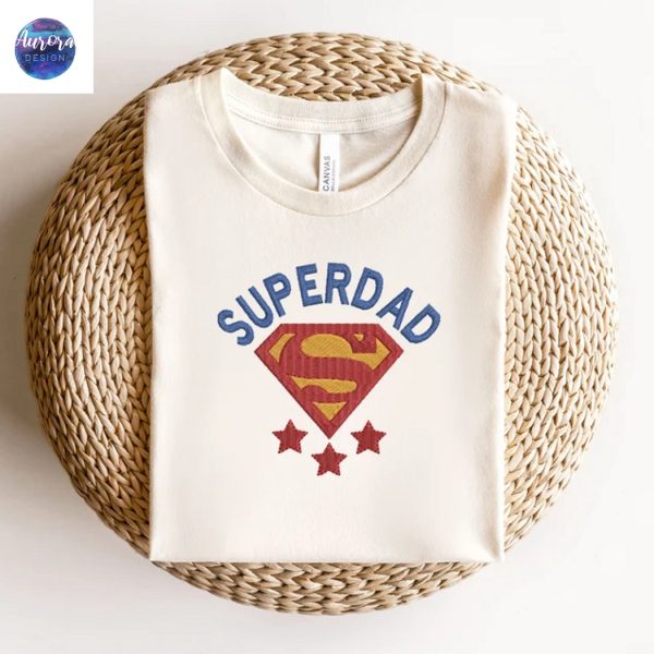 Embroidered Super Dad Best Dad Shirt