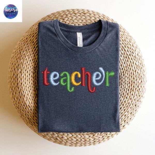 Embroidered Teacher School Inspirational Sweatshirt