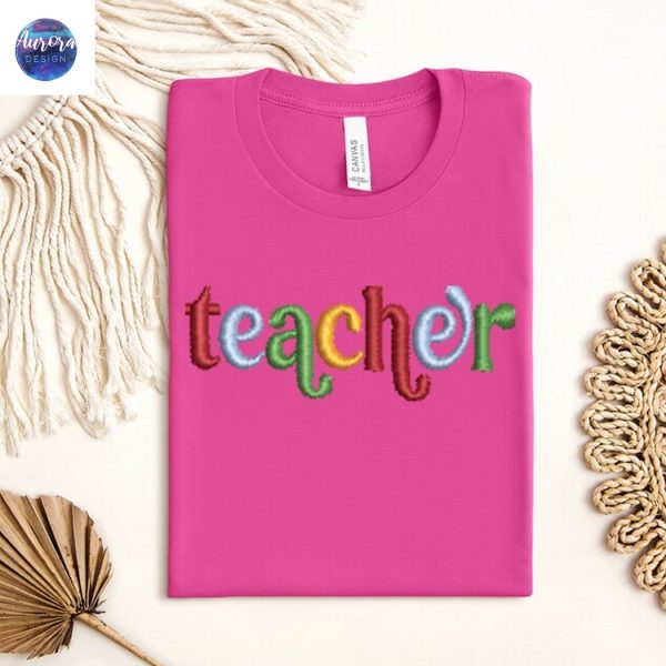 Embroidered Teacher School Inspirational Sweatshirt