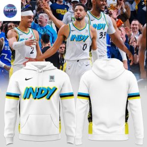 Indiana Pacers Basketball 2025 Hoodie – White