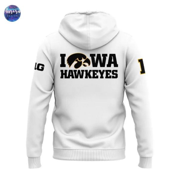 Iowa Hawkeyes 2025 Nothing Easy Hoodie – White