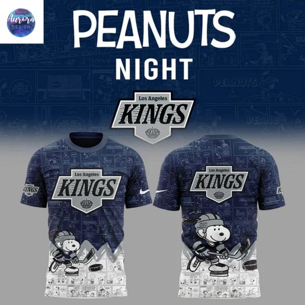 Los Angeles Kings Anniversary Of Peanuts 3D T-Shirt