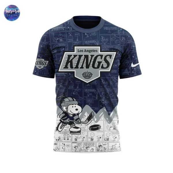 Los Angeles Kings Anniversary Of Peanuts 3D T-Shirt