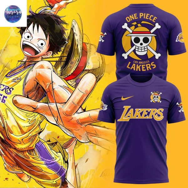 Los Angeles Lakers One Piece Night 3D T-Shirt