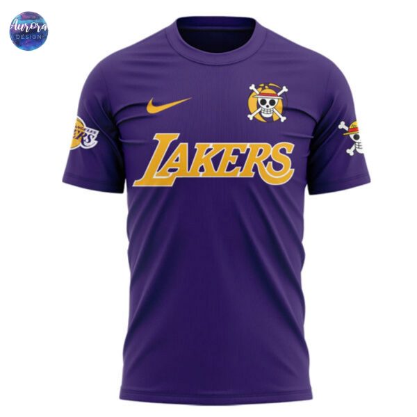 Los Angeles Lakers One Piece Night 3D T-Shirt