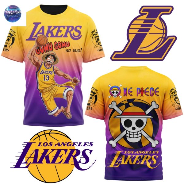 Los angeles Lakers x One Piece 3D T-Shirt