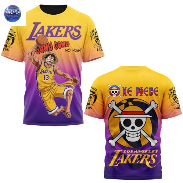 Los angeles Lakers x One Piece 3D T-Shirt