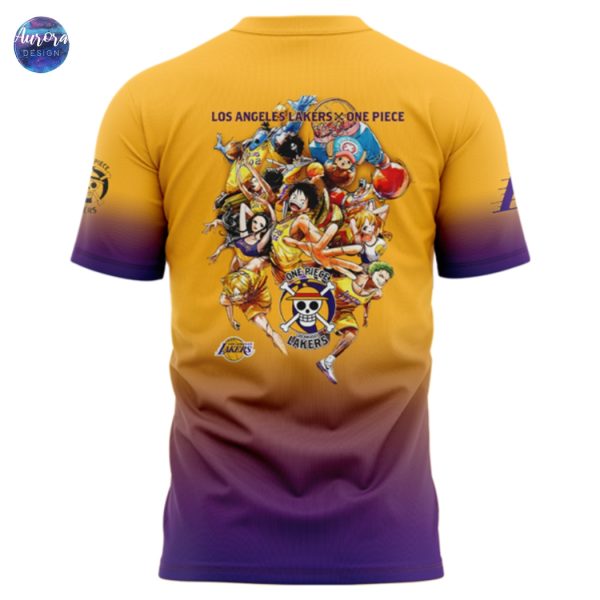 Los Angeles Lakers x One Piece Night 3D T-Shirt