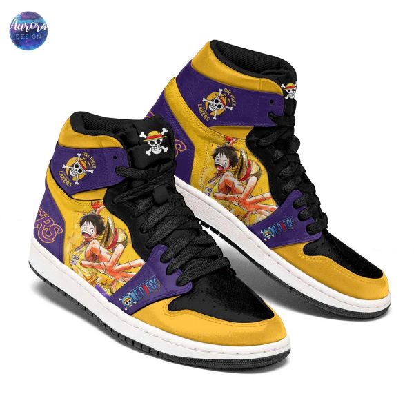 Los Angeles Lakers x One Piece Night Air Jordan 1 High Top