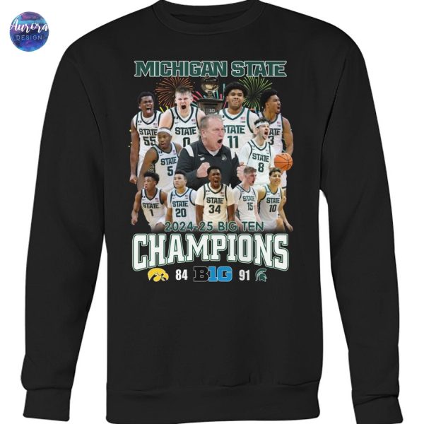 Michigan State Spartans 2024-25 Big Ten Champions Unisex T-Shirt