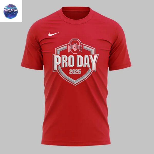Ohio State Buckeyes Pro Day 2025 3D T-Shirt – Red