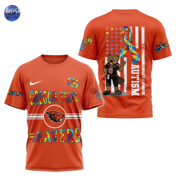 Oregon State Beavers x Autism Awareness 3D T-Shirt