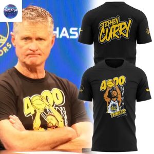 Stephen Curry Black Golden State Warriors 4000 Threes And Counting – The Record Tour 3D T-Shirt