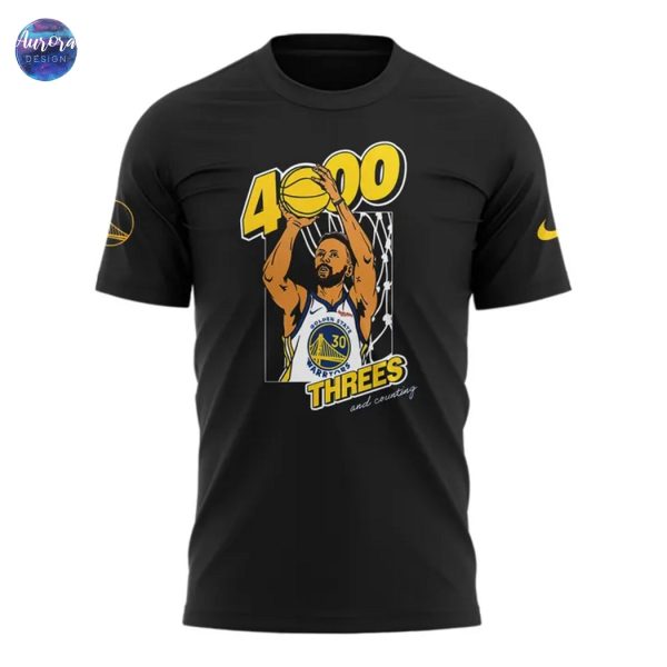 Stephen Curry 4,000 Career Regular-Season Threes 3D T-Shirt