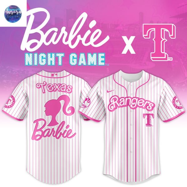 Texas Rangers x Barbie Night Game 2025 Baseball Jersey