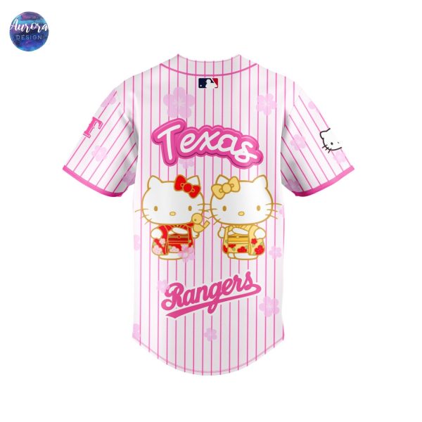 Texas Rangers x Hello Kitty Night Happy Girls Day Baseball Jersey