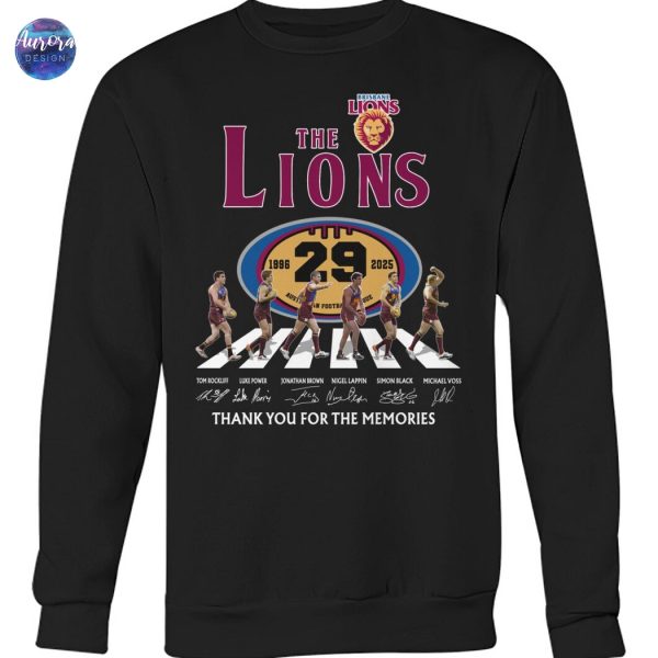 The Brisbane Lions 1996-2025 29 Years Anniversary Signature Thank You For The Memories Unisex T-Shirt