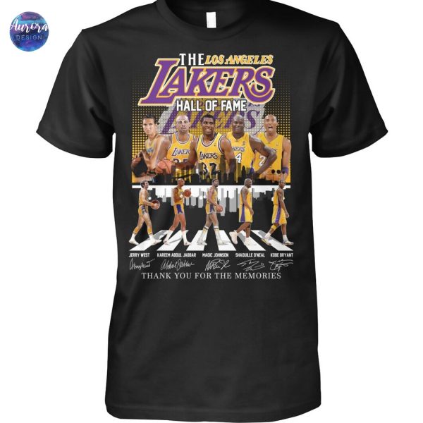 The Los Angeles Lakers Hall Of Fame Signature Thank You For The Memories Unisex T-Shirt
