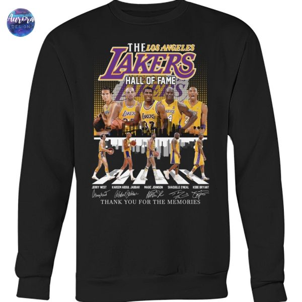 The Los Angeles Lakers Hall Of Fame Signature Thank You For The Memories Unisex T-Shirt