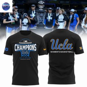 UCLA Bruins 2025 Big Ten Womens Basketball Conference Tournament Champions 3D T-Shirt