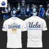 UCLA Bruins 2025 Big Ten Womens Basketball Conference Tournament Champions 3D T-Shirt – Blue