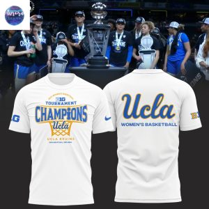 UCLA Bruins 2025 Big Ten Womens Basketball Conference Tournament Champions 3D T-Shirt