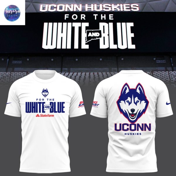 UConn Huskies For The White And Blue 3D T-Shirt