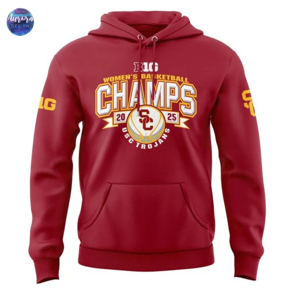 USC Trojans 2025 Big Ten Champions Basketball Hoodie